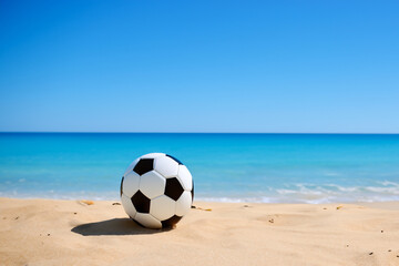 The happiness and fun of beach football