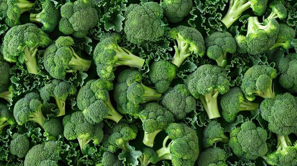 fresh and healthy green broccoli vegetable background - obrazy, fototapety, plakaty