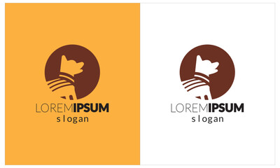 Home pets Logo dog cat design vector template