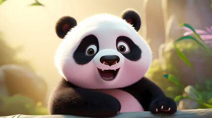 Vibrant panda