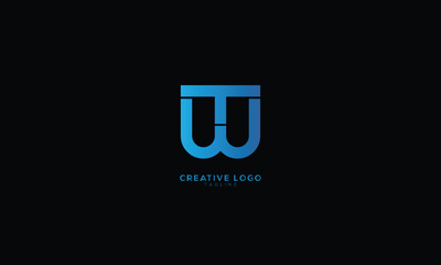 Obraz premium WT TW Abstract initial monogram letter alphabet logo design