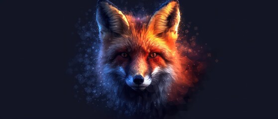 fox portrait - obrazy, fototapety, plakaty
