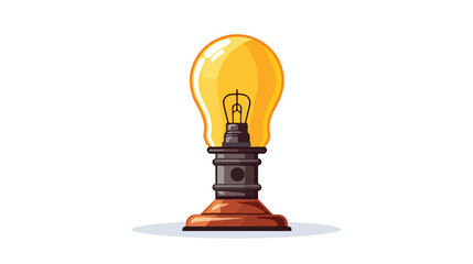 Lamp vector flat color icon  flat vector isolated on