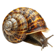 Close Up of a Snail  On a Transparent Background PNG