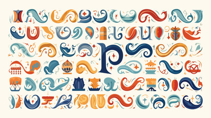 Letter of the Arabic alphabet flat vector 