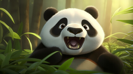 Vibrant panda