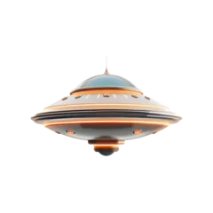 Deurstickers Ufo toy. Isolated on transparent background. © Creative Haven