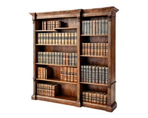 bookcase isolated on white/transparent background, cut out