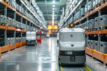 Autonomous robots streamline operations in a modern warehouse