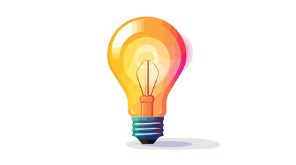 Light bulb icon image flat vector 