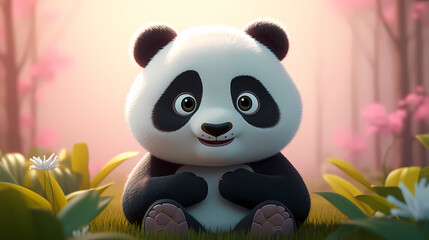 Vibrant panda