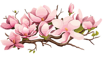 Magnolias Illustration Vector flat vector 