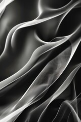 Elegant Monochrome Softness: Graphic Composition in Black and White - Abstract Desktop Wallpaper
