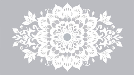 Mandala pattern white gradient good mood. Good 