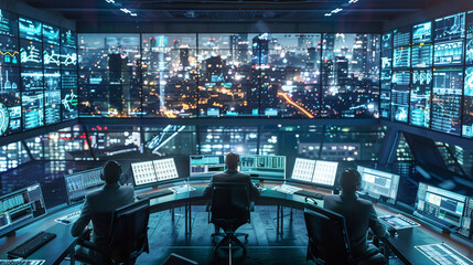 A central command center equipped with state-of-the