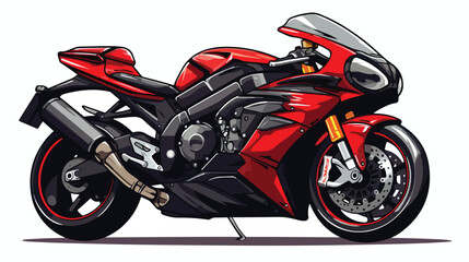 Obraz na płótnie Canvas Motorcycle graphic design vector art flat vector