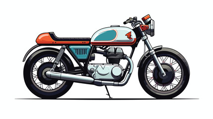 Motorcycle graphic design vector art flat vector