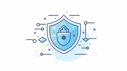 Network security icon designed in a line style 