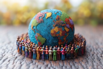Depict a diverse group of people united, holding hands around a globe, symbolizing unity and social justice. --ar 3:2 --style raw --stylize 750 --v 6 Job ID: cfcd7680-23f1-4070-82d3-f6ee7e44ff0f
