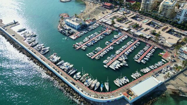 Ships in the harbour, Spain.