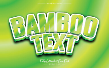 Bamboo text style text effect