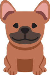 Cartoon character french bulldog for design.