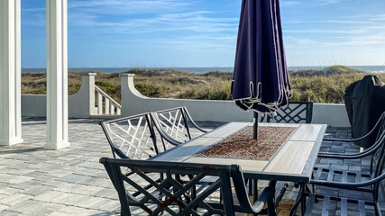 Amelia Island Florida patio along the Ocean
