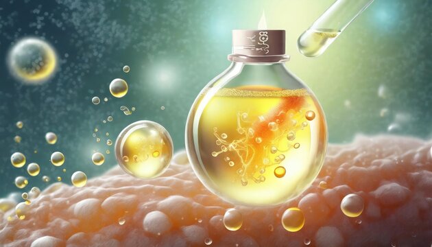 growth factor and steam cell serum concept 