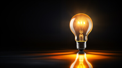 One yellow light bulb emerge from the hole among falling blue light bulb with copy space for creative thinking , problem solving solution and outstanding concept