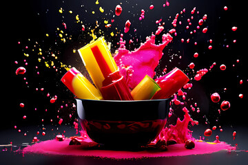 A realistic portrayal of the Holi Day festival Ai Generated Image or Happy Holi Day