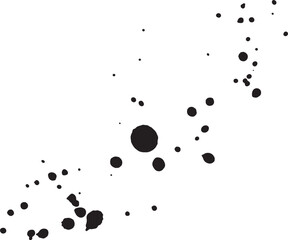 Watercolor ink splash, acrylic isolated spots, black drop, vector icon