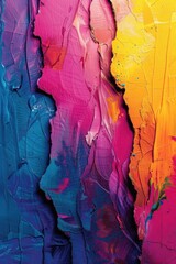 Fototapeta premium Melancholic Hues Meet Vibrant Curves: Colorful Storytelling in Yellow and Purple - Neo-Romantic Art Wallpaper