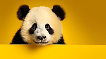 Naklejka premium Illustration of surprised panda