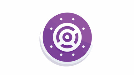 Pc Network Purple Vector Icon Button flat vector isolated