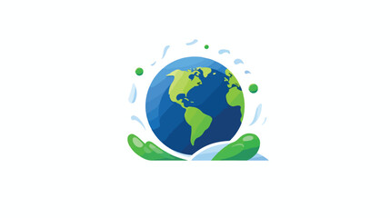 Planet earth logo icon. Planet in a circle 