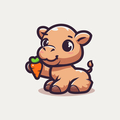 Camel Cute Mascot Logo Illustration Chibi Kawaii is awesome logo, mascot or illustration for your product, company or bussiness