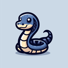 Cobra Cute Mascot Logo Illustration Chibi Kawaii is awesome logo, mascot or illustration for your product, company or bussiness
