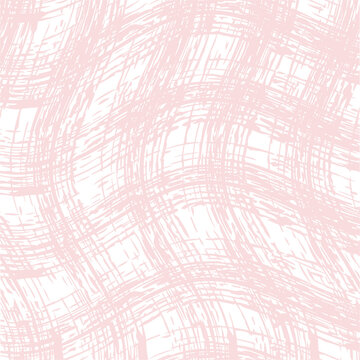 Vector hand drawn cute checkered pattern. Doodle Plaid wavy wide brush texture. Crossing squiggle lines. Abstract cute delicate pattern ideal for fabric, textile, wallpaper