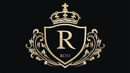 RR Logo monogram with emblem shield design