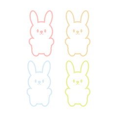 Gummy rabbit jelly candy vector. Rabbit jelly vector.