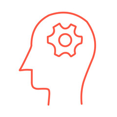 Human mind line icons