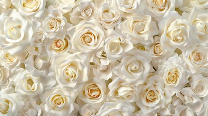 Cluster of White Roses in Close Proximity