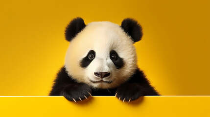 Naklejka premium Close-up of panda