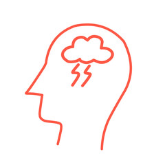 Human mind line icons