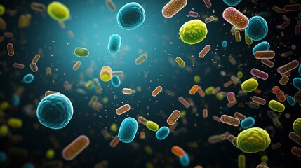 3d rendered illustration of a bacteria. Generated AI