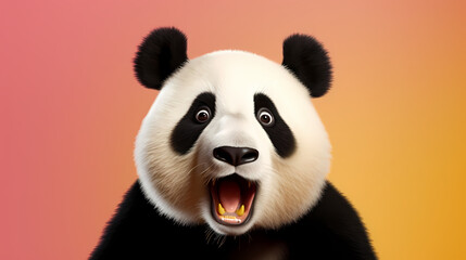 Naklejka premium Close-up of panda