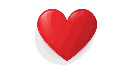 Simple red heart sharp vector icon flat vector 