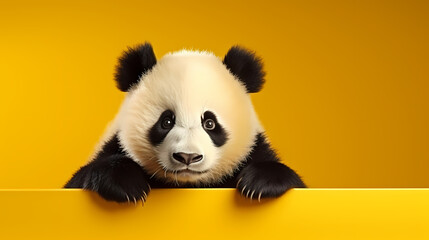 Close-up of panda - obrazy, fototapety, plakaty