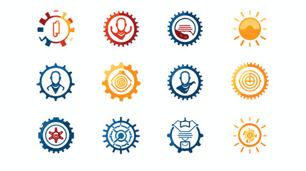 Skills Gear icon symbol template for graphic and web