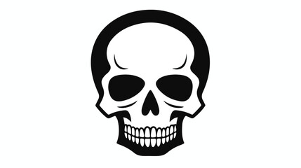Skull vector icon. Skeleton symbol pictogram. Skull